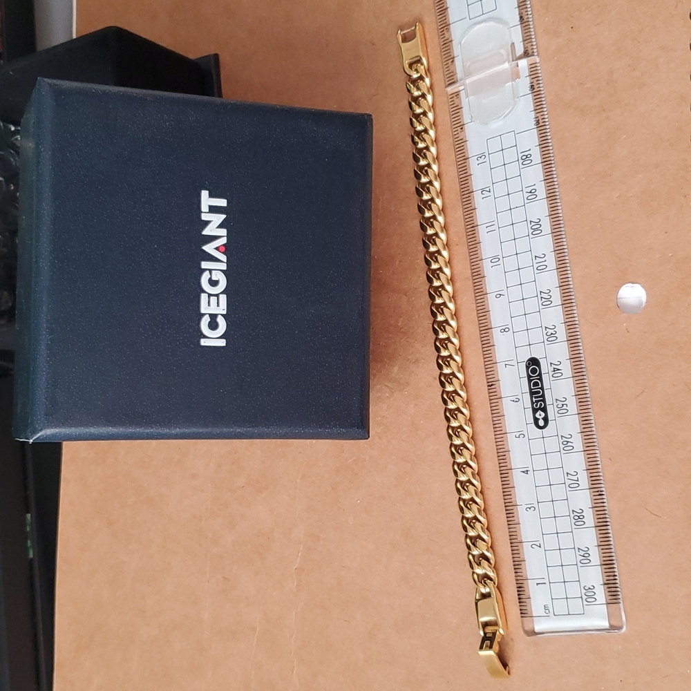 7 inch length stainless steel gold bracelet for women